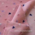 100 Polyester Small Heart Pattern Soft And Stretchy Print Ploar Fleece Fabric For Colthing Customized Color